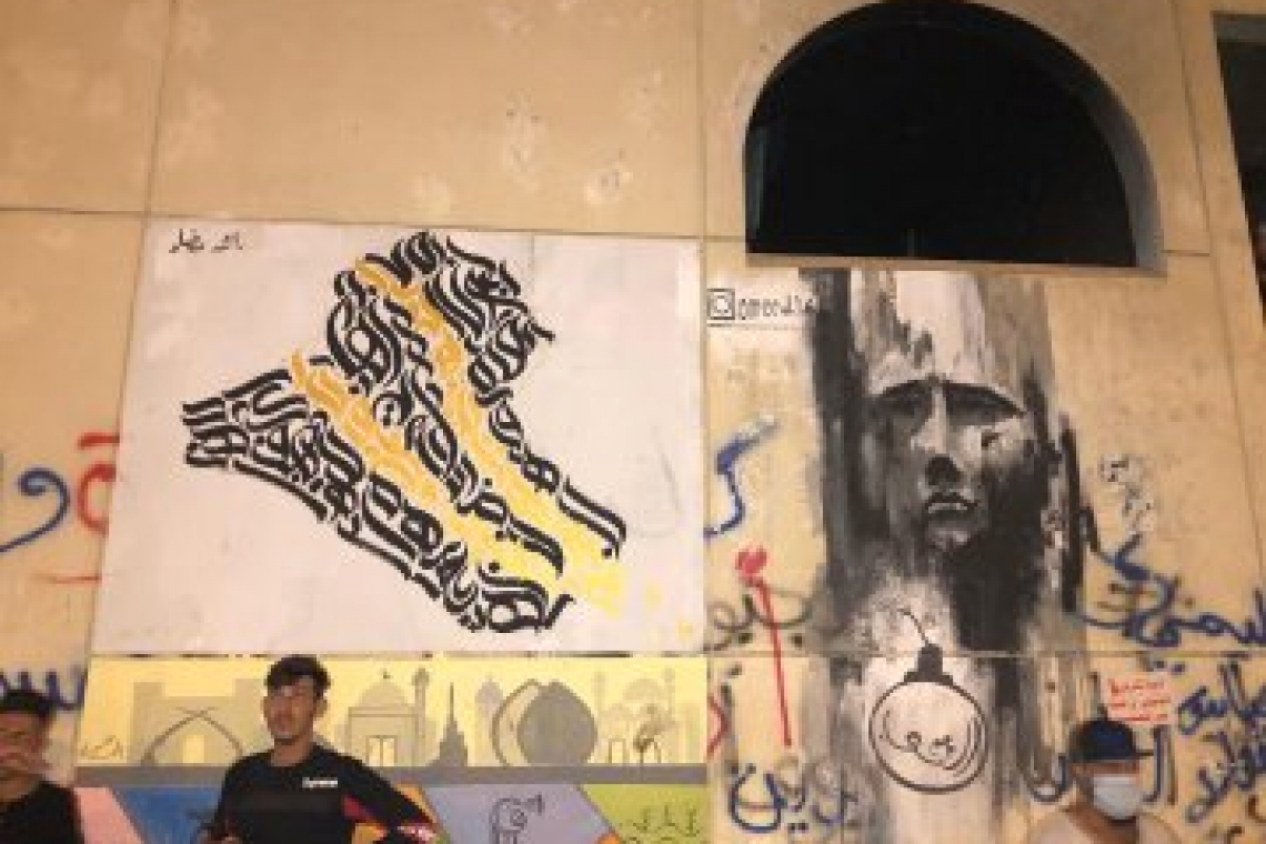 Iraqi riot’s street art